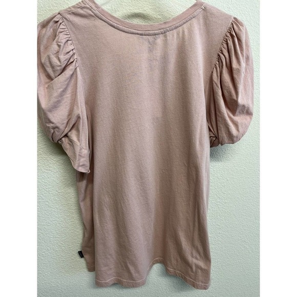 Buffalo David Bitton balloon sleeves misty rose top size M NEW - Picture 8 of 9